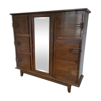Armoire dressing vintage en chêne de Hongrie