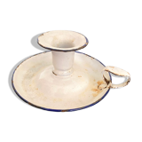 Metal candle holder enamelled cellar rat