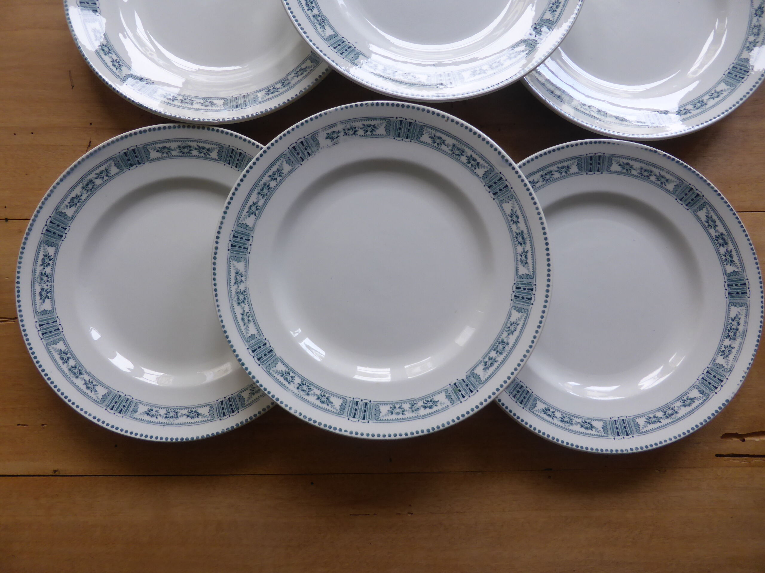 6 flat plates in iron earth Moulin des Loups model Pasteur