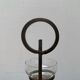 Danish Metal and Glass Candle Holder from the Mid-Century, 1960s