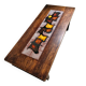 Table basse en bois et carreaux de céramique style Vallauris