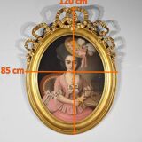 Important Pastel “The Girl with the Canary”, 19th century French school