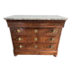 Louis-Philippe chest of drawers in mahogany, thick marble top – 19th century