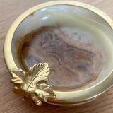 Ashtray or empty pocket in marble and brass