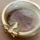 Ashtray or empty pocket in marble and brass