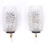 Pair of gold and black metal sconces, 50s