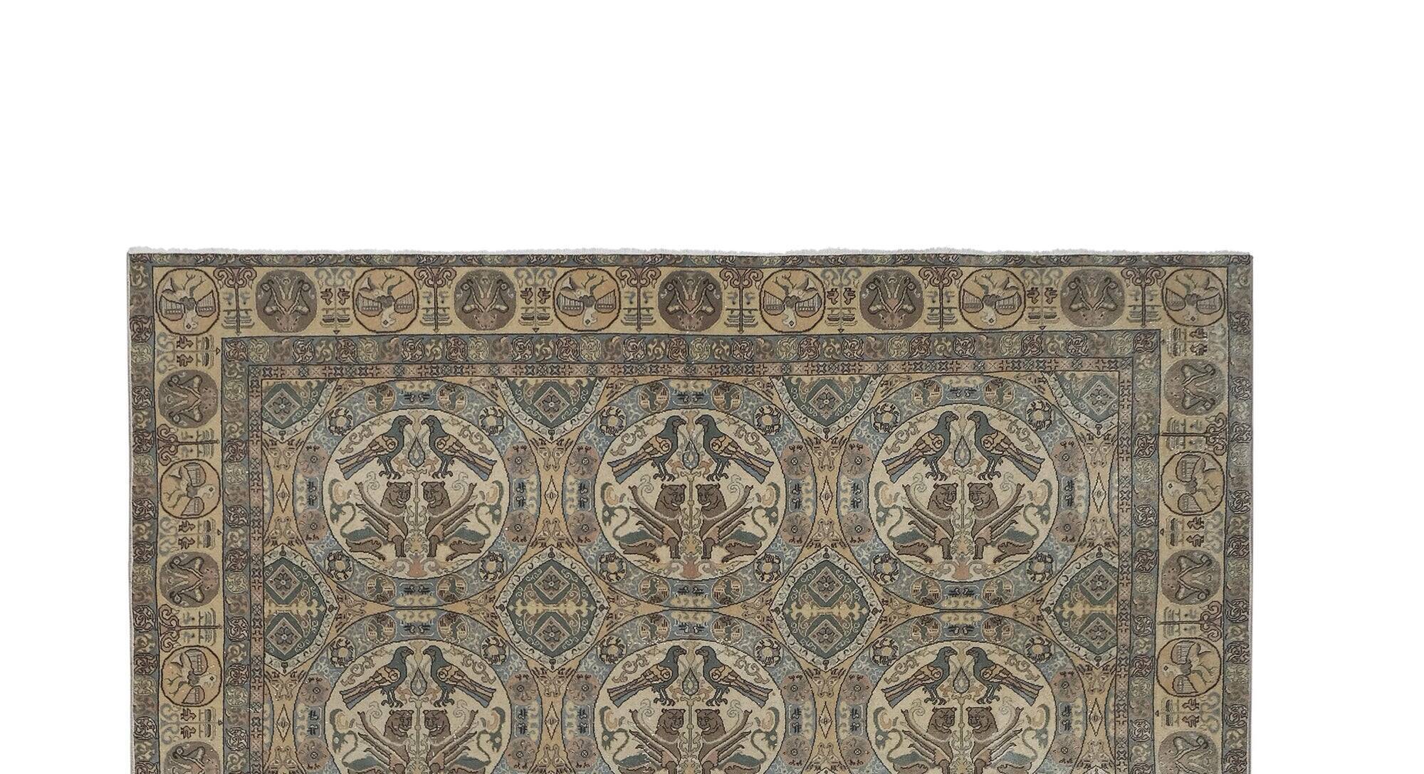 Vintage Turkish carpet handmade 194x276 cm