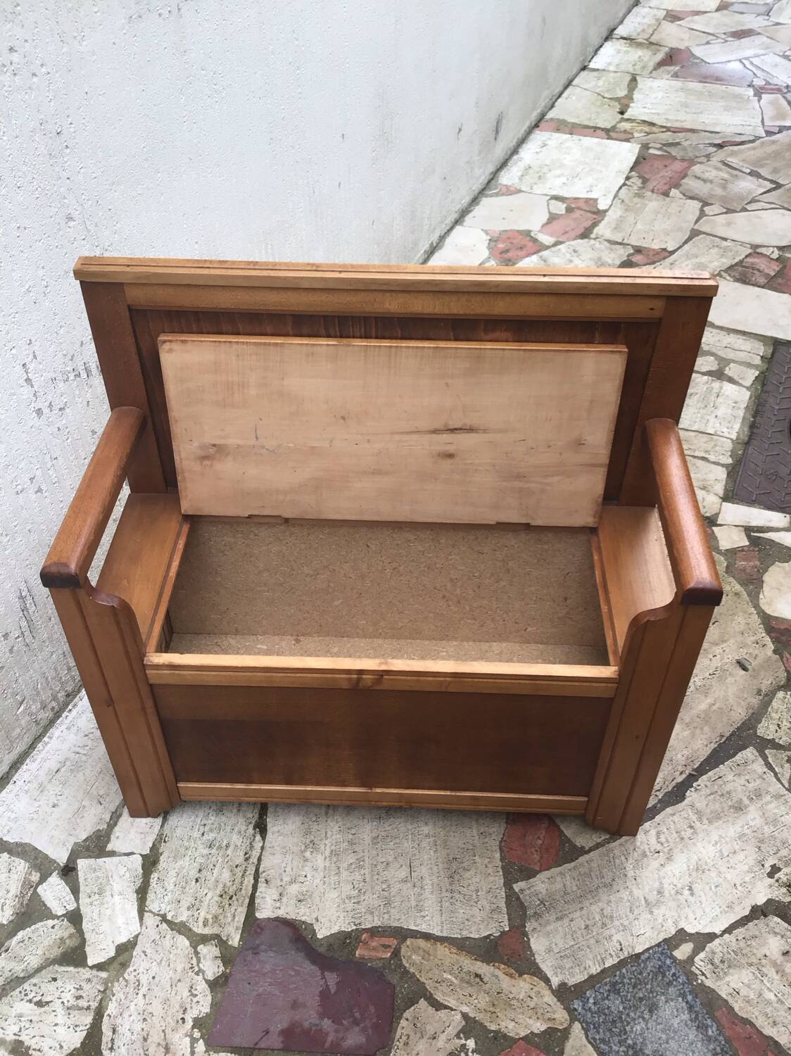 Antique solid wood bench/chest