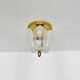 Brass and Glass Flush Light by Glashütte Limburg