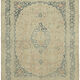 Hand-knotted persian vintage 1970s 305 cm x 390 cm beige wool carpet