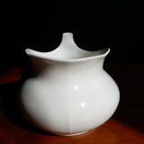 White ceramic water pitcher broc pot