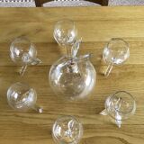 Carafe service and 6 ball glasses