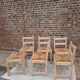 Set of 6 straw chairs