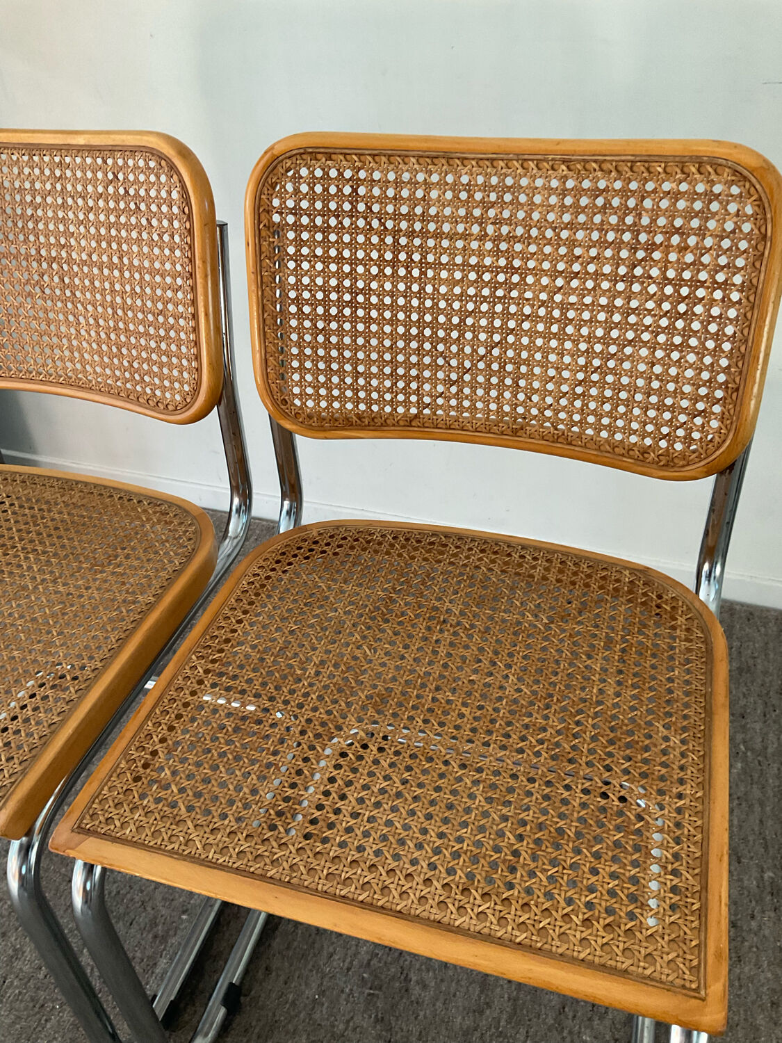 Pair of chairs Marcel Breuer Cesca B32