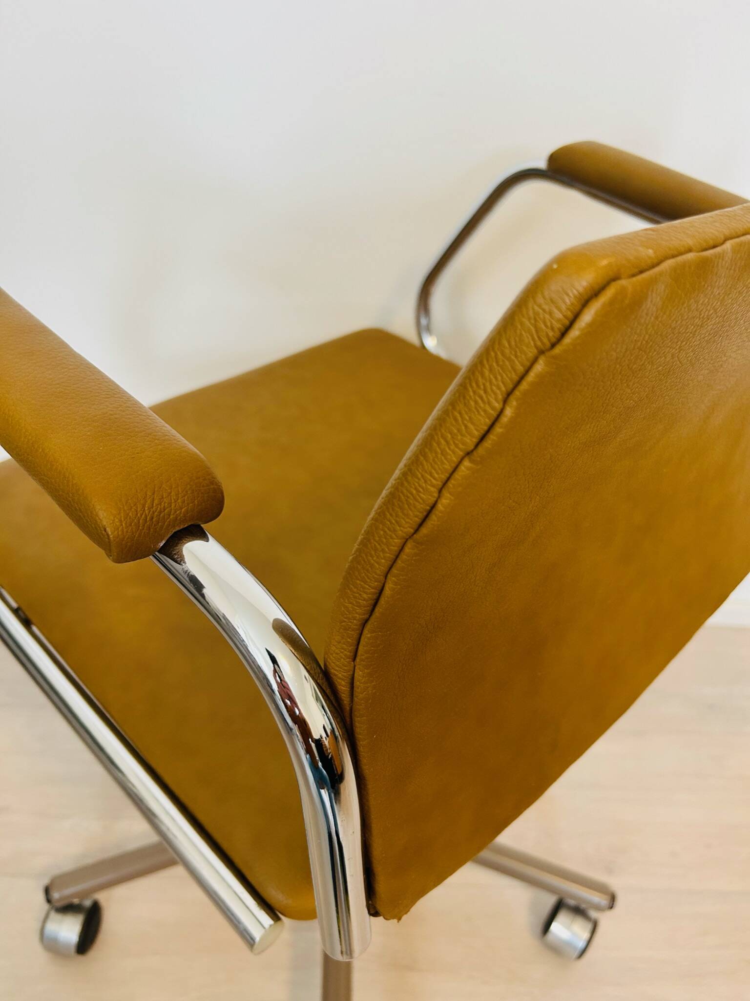 Vintage Mustard Office Chair Model K-380 from Kovona