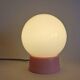 Vintage white opaline living room bedside desk lamp "Malabar"