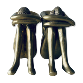 Couple carved in gilded bronze