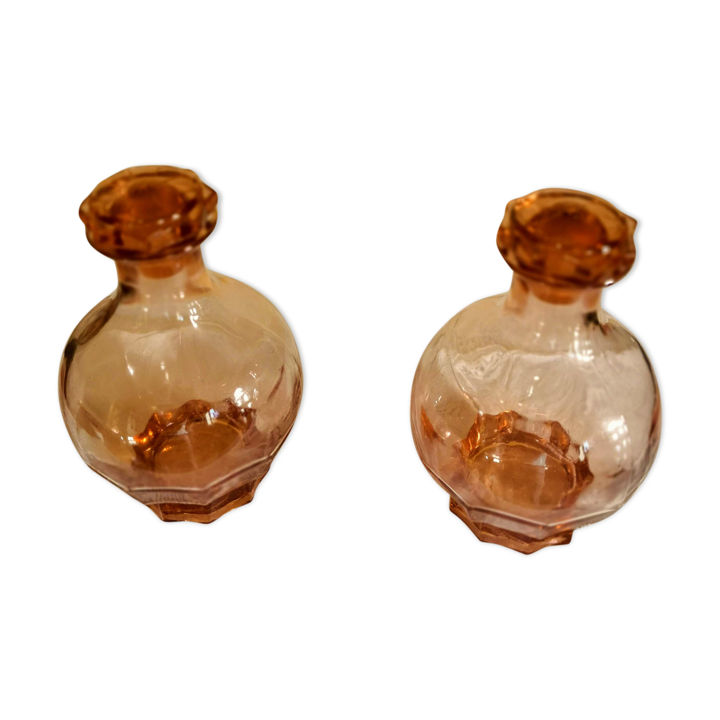 Pair of amber vials
