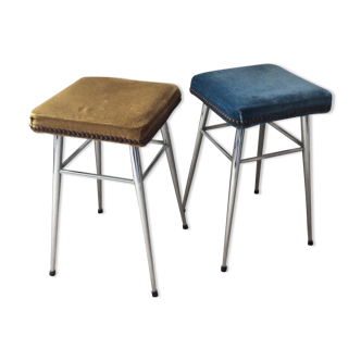 Pair of vintage stools from the 50s and 60s