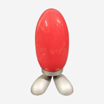 Lampe « fjorton » dino egg rouge par tatsuo konno pour ikea années 1990