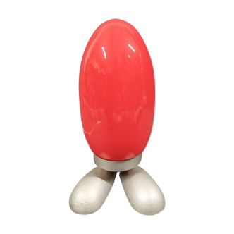 Lampe « fjorton » dino egg rouge par tatsuo konno pour ikea années 1990