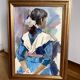 Oil painting on canvas signed dimensions: height -57cm- width -41 cm-