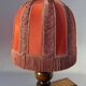 Large 1960s bell-shaped lamp with fringed shade