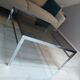 Coffee table chrome and smoked glass