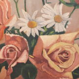 Oil painting on canvas signed H.Simon Bouquet of flowers 1930