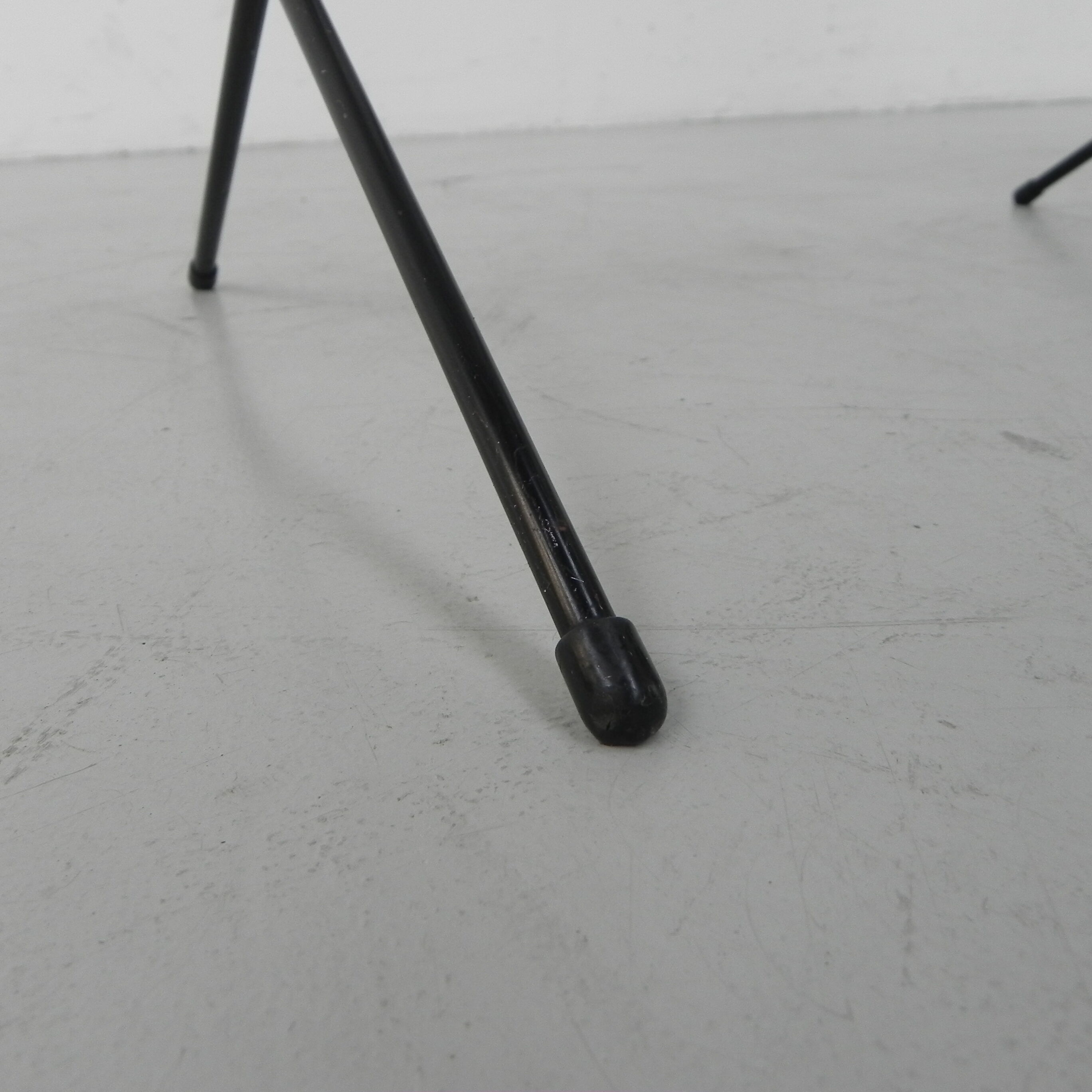 Vintage tile table with newspaper tray