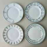4 old flat plates 23 cm
