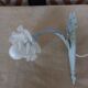Art deco swan neck wall light with pink shade