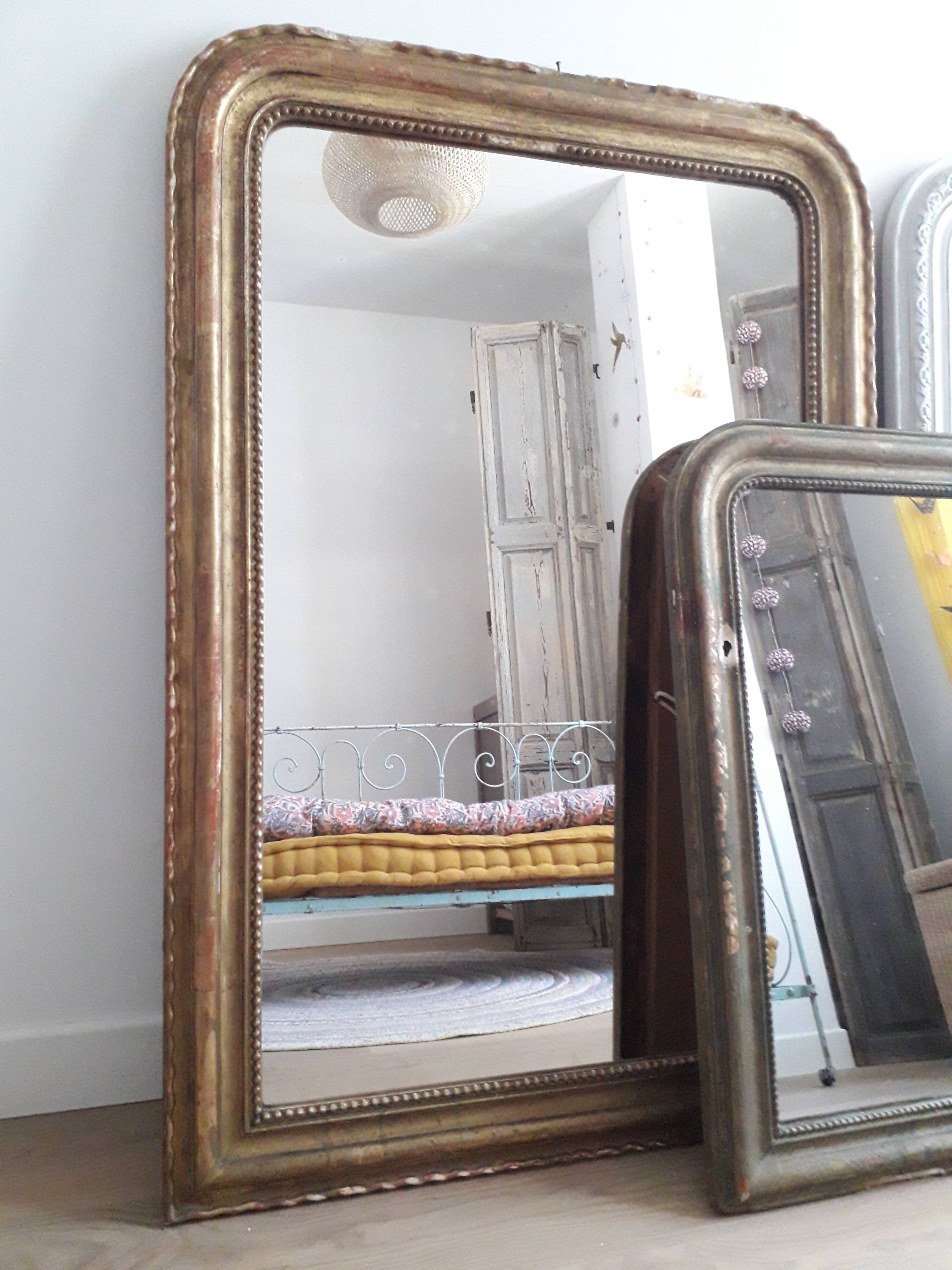 Mirror Louis Philippe patina of origin with its gold leaf