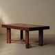 Modernist oak table with a checkerboard top, France, circa 1940.