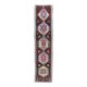 Vintage Pink Geometric Turkish Hand-Knotted Runner 83x375