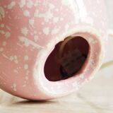 Ovoid lamp in speckled pink porcelain