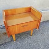 Pair of vintage bedside tables 1 flap