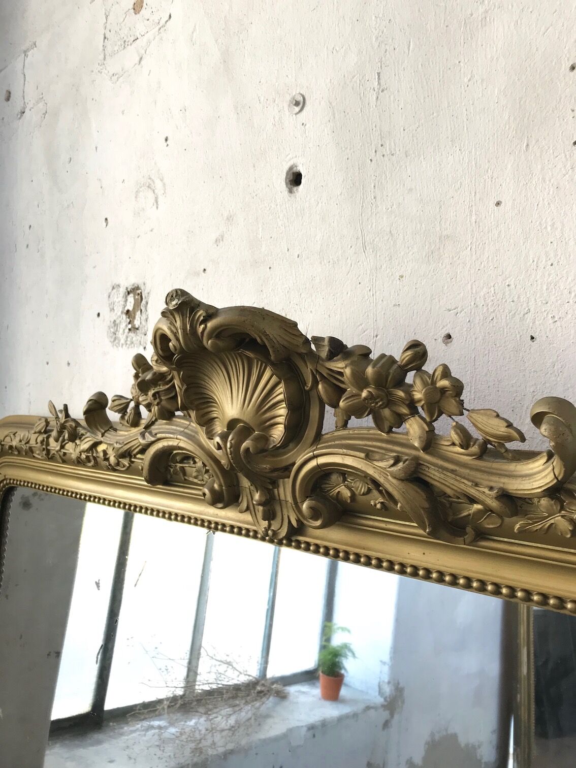 Mirror Louis Philippe flowery 141x180cm