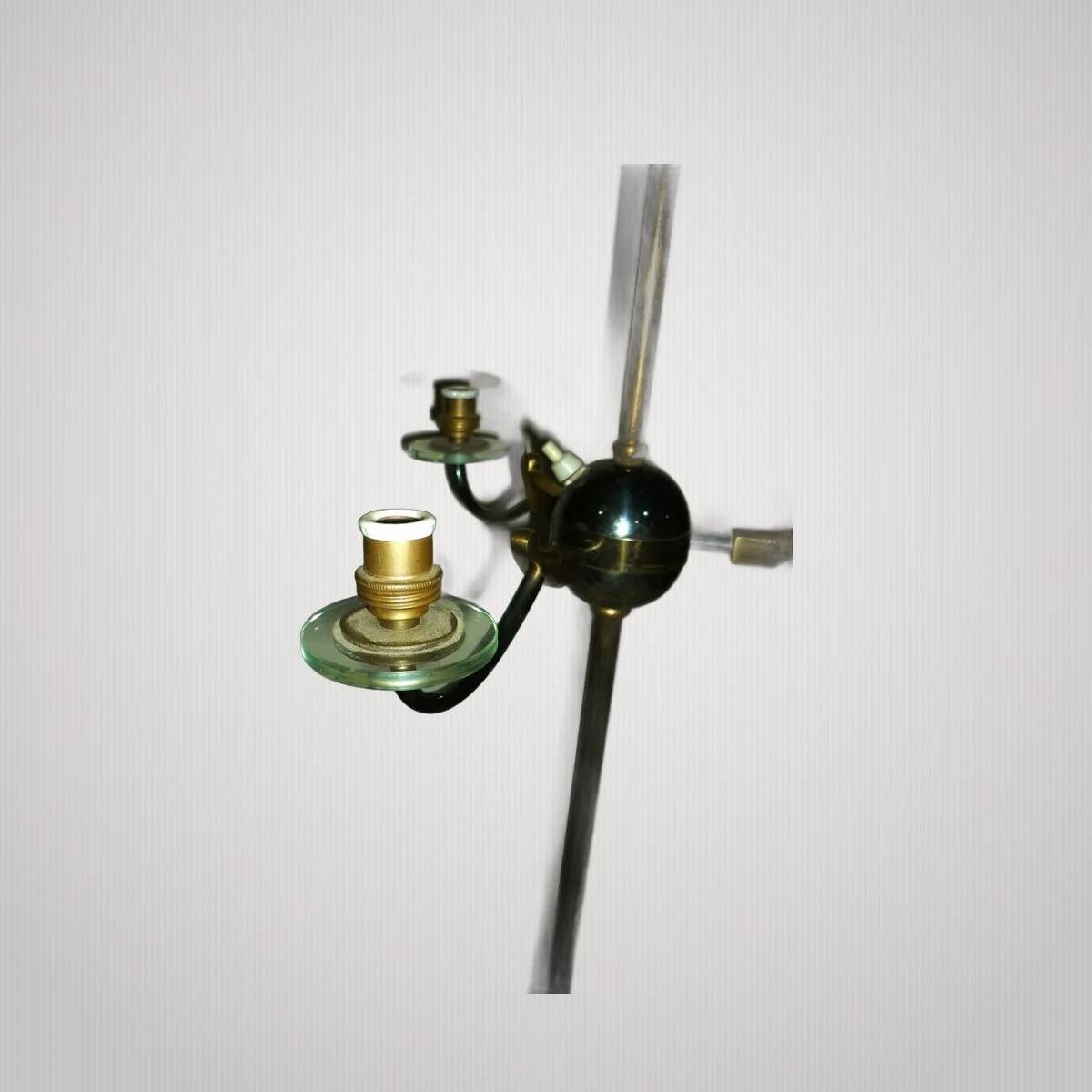 Vintage mid-century reading lamp in bronze and brass by Lunel Arlus.