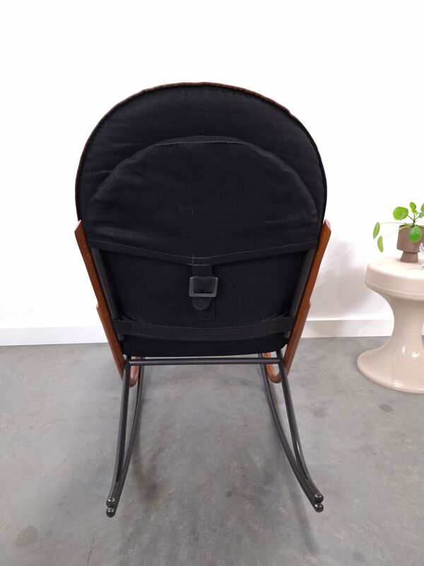 Leren Nonna fauteuil à bascule Paul Tuttle, Strässle, fauteuil à bascule