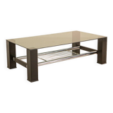 Italian rectangular two-story coffee table 80's