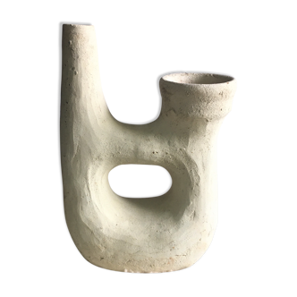 Terracotta vase candle holder