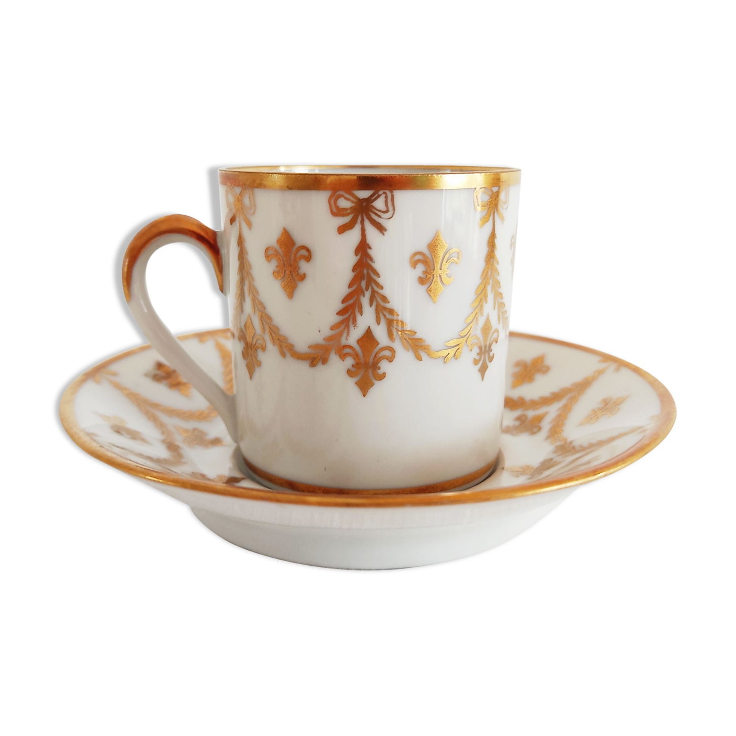 Cup and sub-cup Bavaria German porcelain