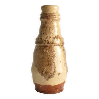 Unique Scandinavian Modern Gourd-Shaped Beige Vase, Sweden 1960s