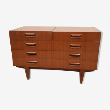 Commode coiffeuse en teck années 60 style scandinave