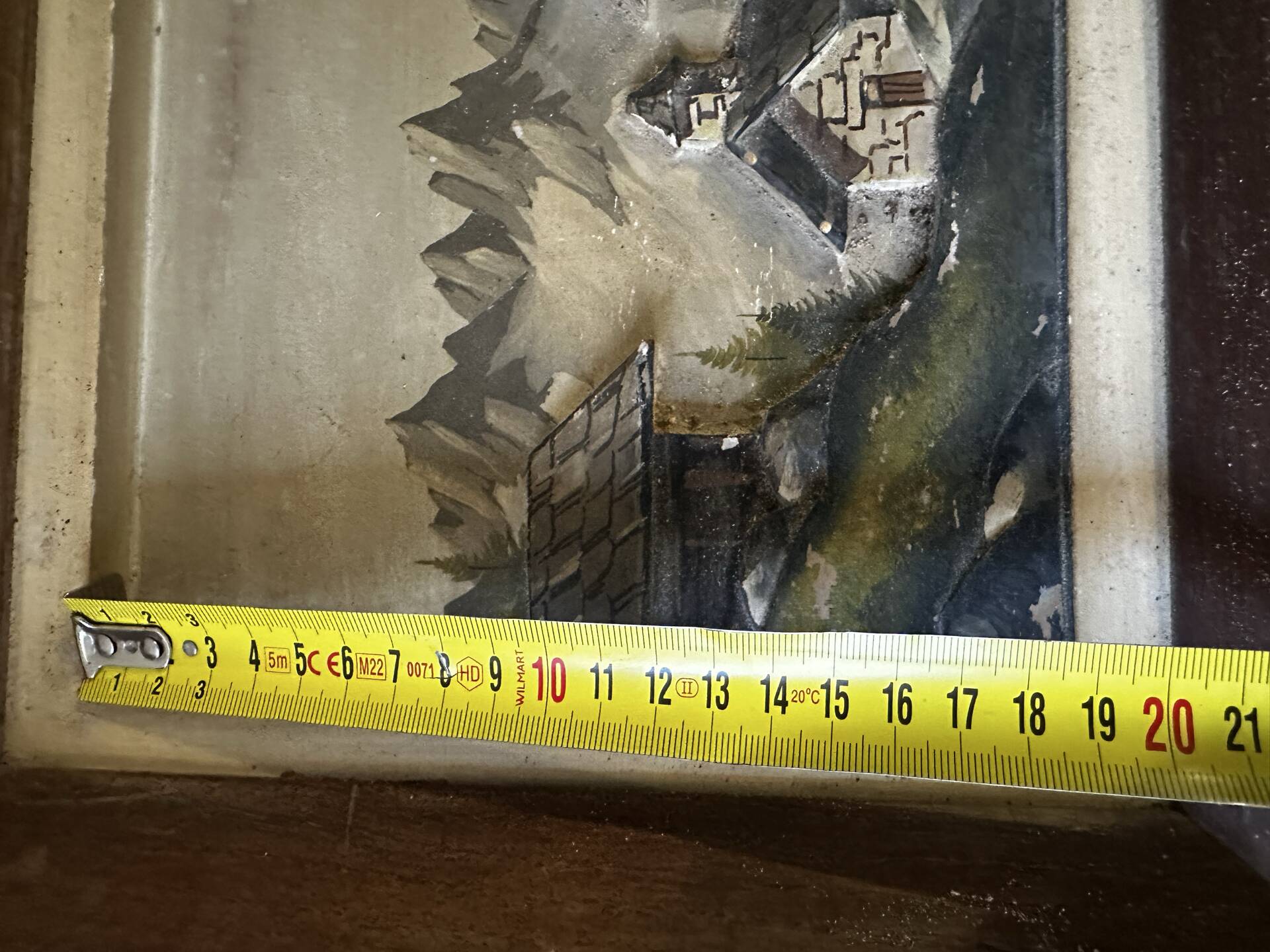 Alpine Table Carved and Painted Signed - Mid Century Chalet Ambiance