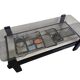 vintage coffee table with smoked brown glass