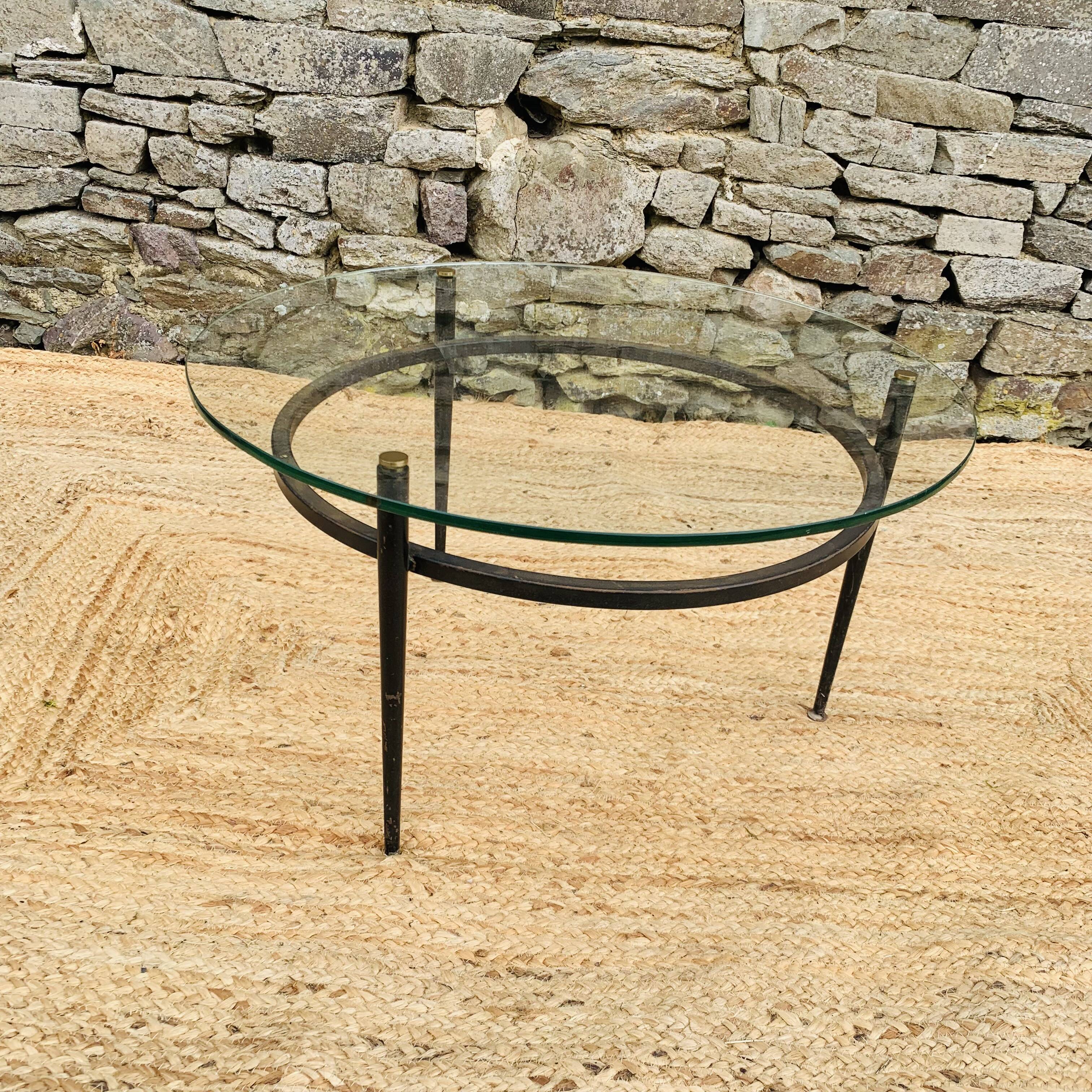 Vintage coffee table by Roger Le Bihan