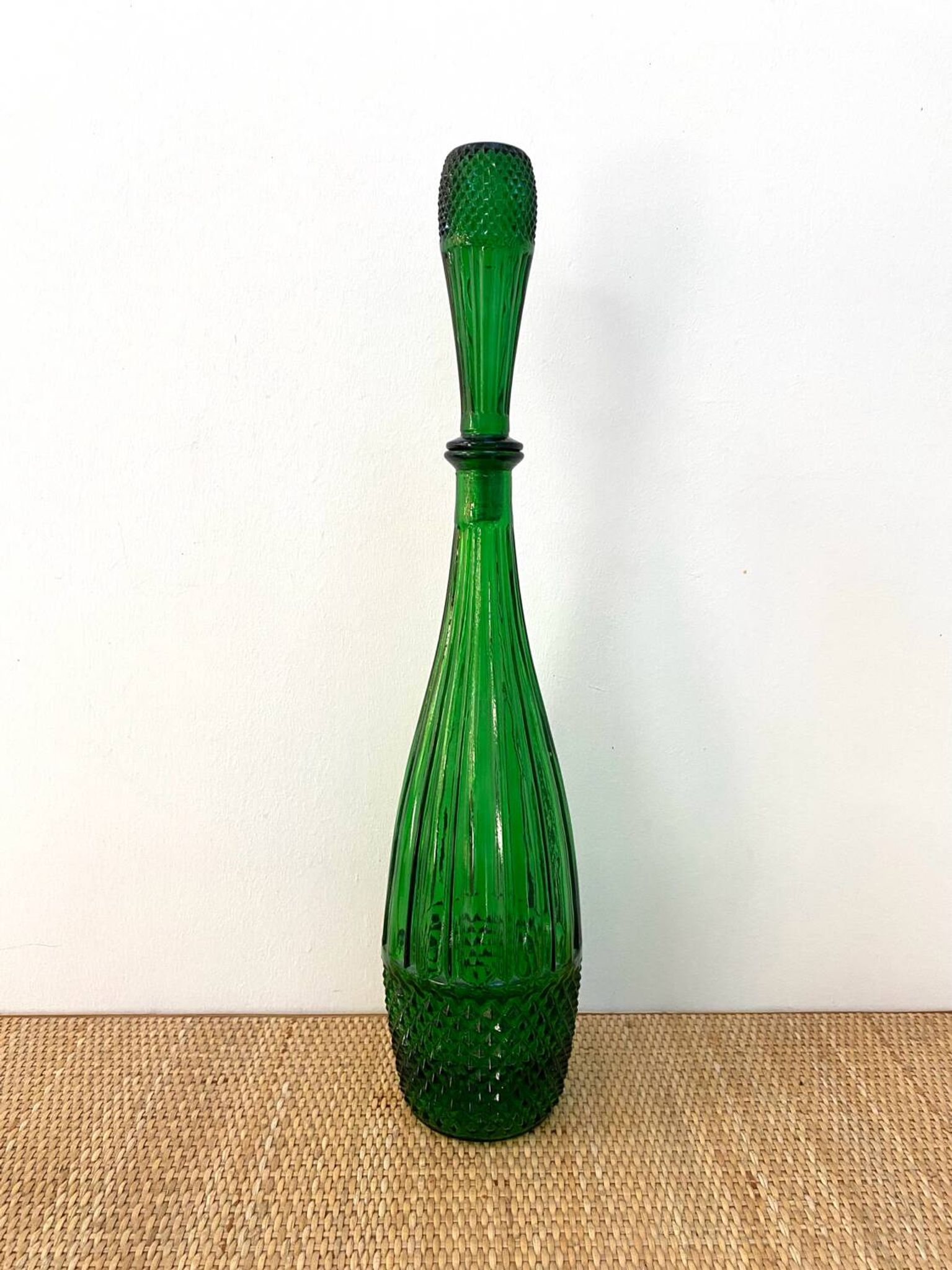 Green Empoli carafe from the 1960s - Rare model