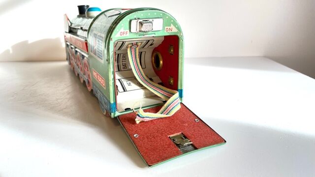 Metal toy vintage locomotive
